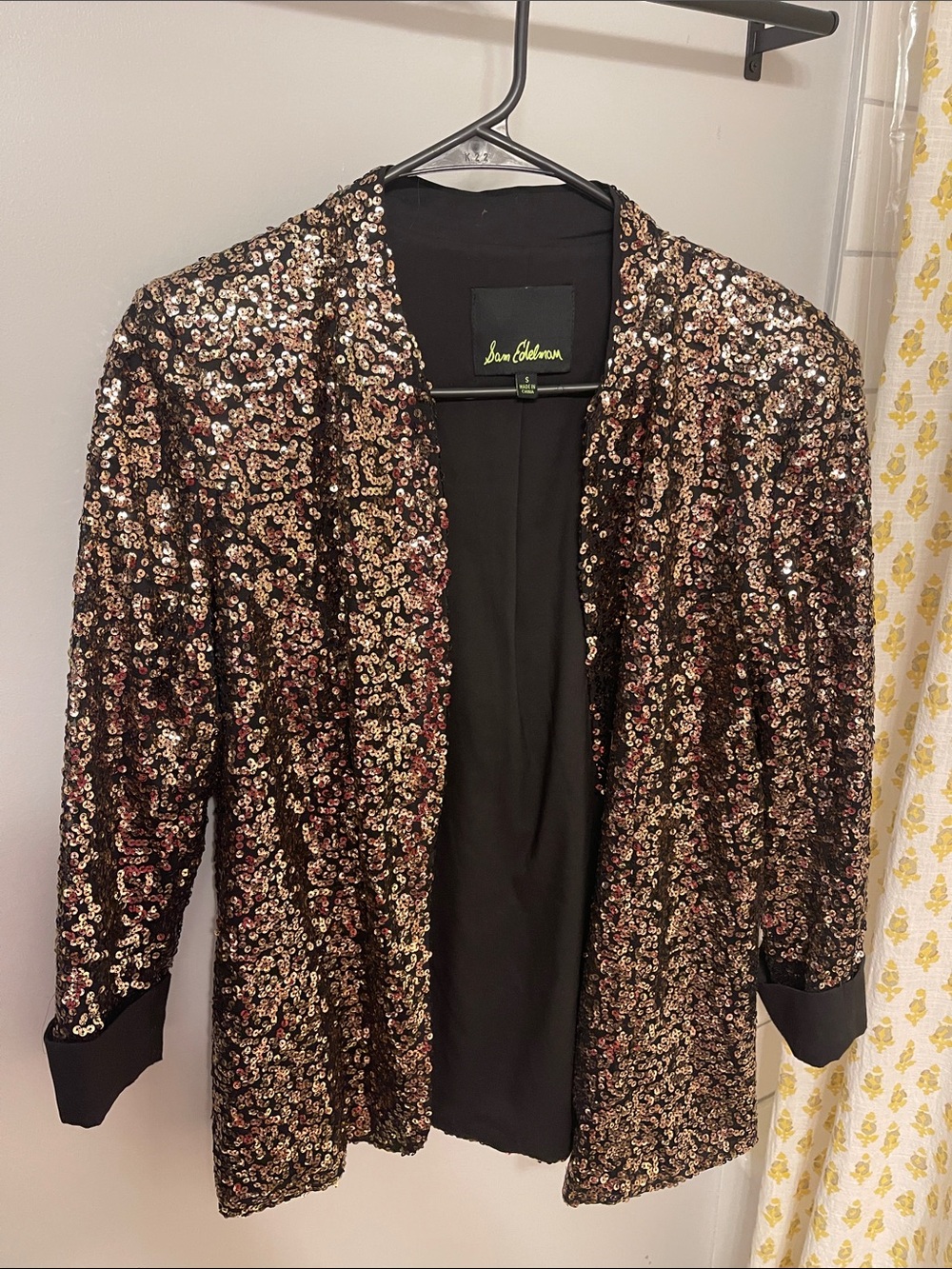Sam Edelman Rose Gold Sequin Blazer Jacket